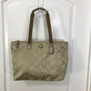 Coach Getaway Nylon Signature Packable Weekender Tote with Pouch (F77321) EUC
